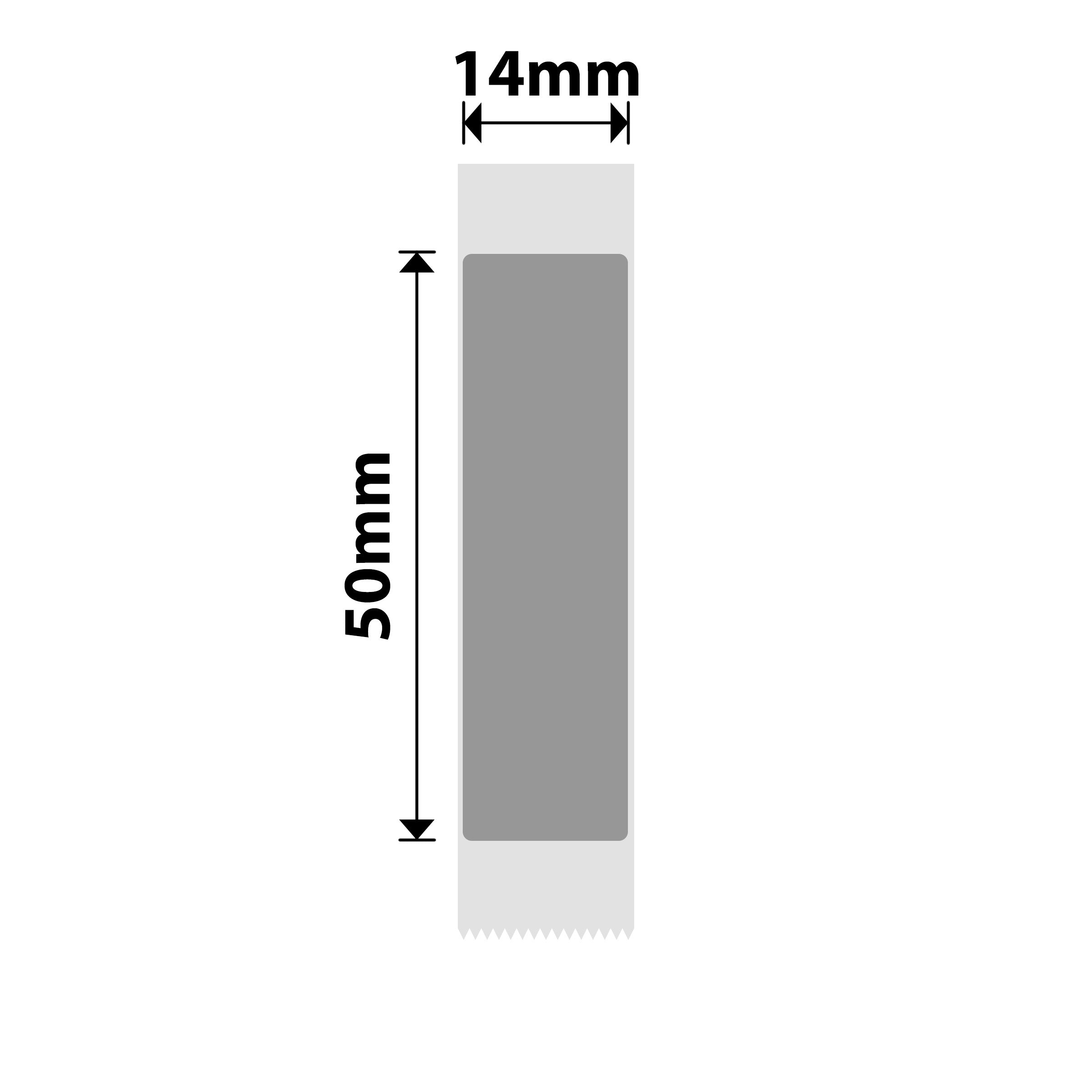 NB432 - NIIMBOT - B18 - ES14*50mm -125 ETIKETTE PER ROL - GRYS ONGEDIGE ETIKET