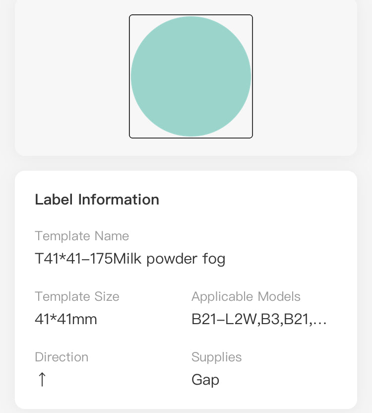 I-NB439 - NIIMBOT - B1 / B21 / B3S - T41*41MM - 175 AMALEBHO E-THERMAL OYIZULU - UMULITI-COLOUR DESIGN 