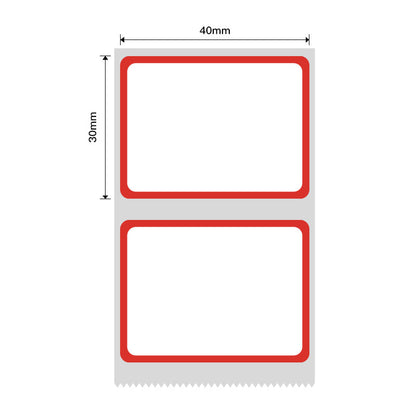 NB444 - NIIMBOT - B1 / B21 / B3S - 40*30MM - 230 THERMALS LABELS - RED FRAME DESIGN 