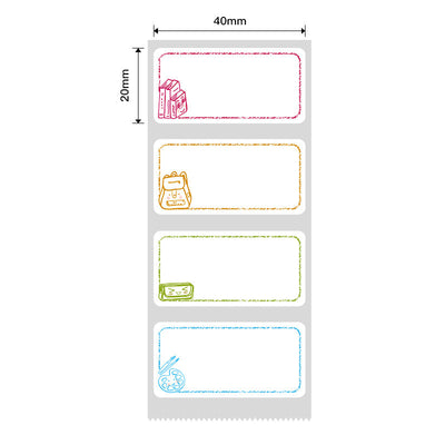 NB454 - NIIMBOT - B1 / B21 / B3S / B4 - 40X20MM - 320 STUDY BUDDY MULTI - COLOUR LABELS