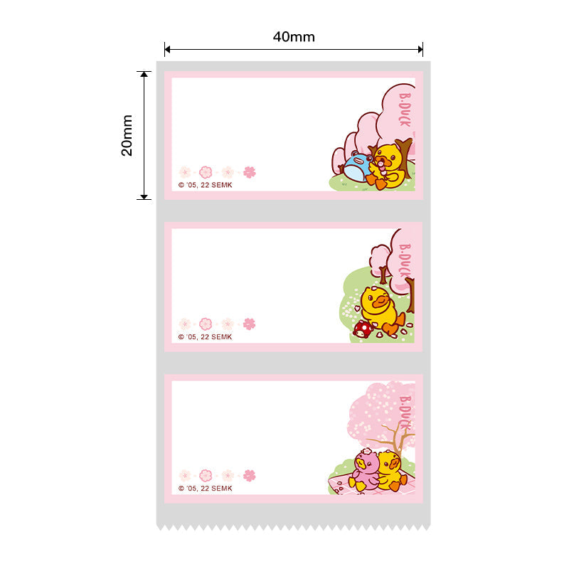 NB455 - NIIMBOT - B1 / B21 / B3S - 40*20MM - 320 LABELS PER ROLL - IDADI NECHERY BLOSSOM DESIGN 
