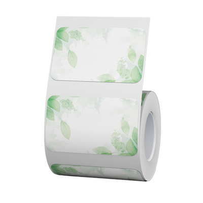 NB460 - NIIMBOT - B1 / B21 / B3S / B4 - 50X30MM - 230 GREEN LEAF LABELS