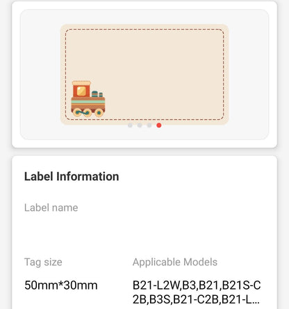 NB465 - NIIMBOT - B1 / B21 / B3S - 50*30MM - 230 TERMIESE ETIKETTE (VEELKLEURIG) - KINDER SPEELGOED ONTWERP