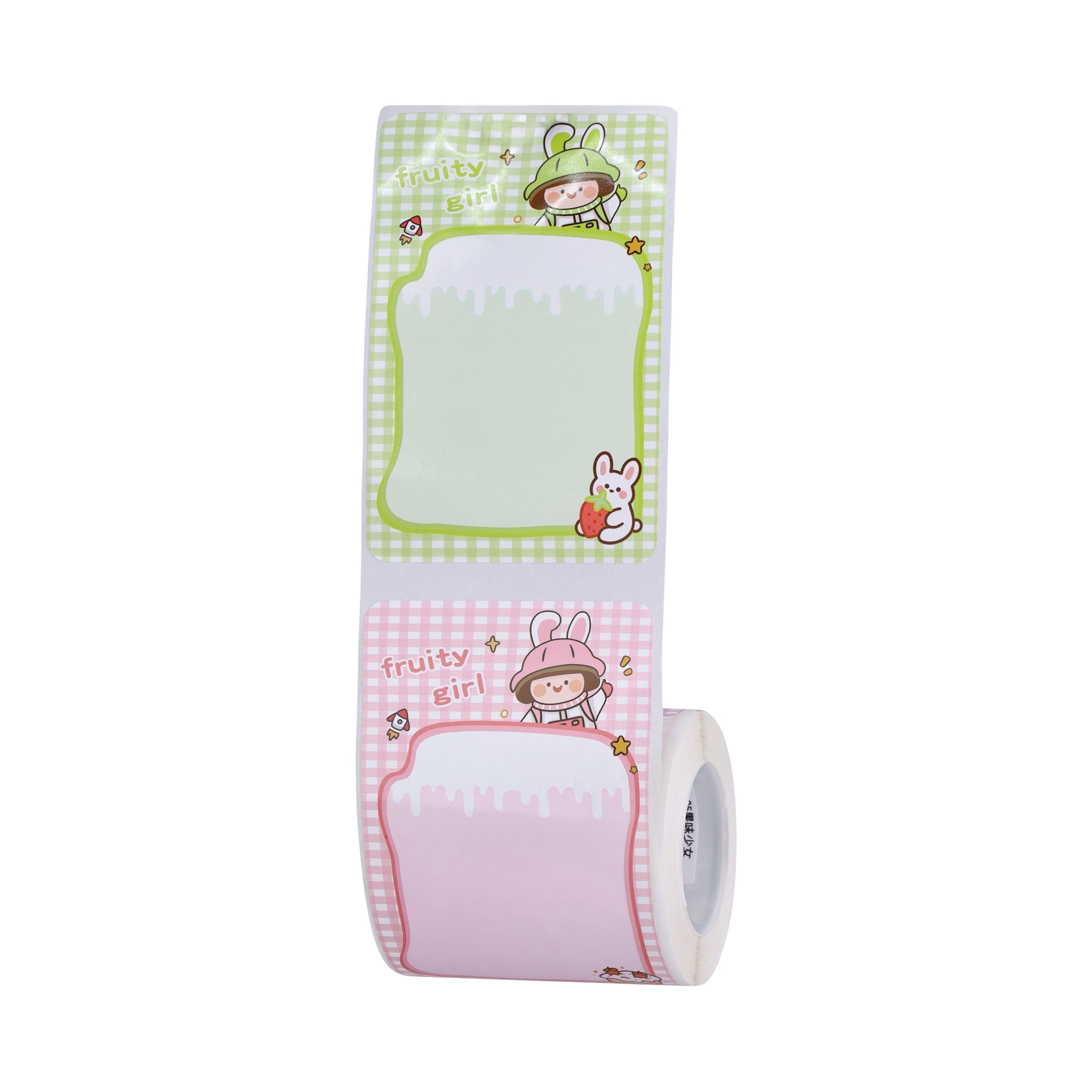 NB469 - NIIMBOT - B1 / B21 / B3S - 50*80MM - 95 THERMAL LABELS (MULTI-COLOUR) - FRUITY GIRL DESIGN
