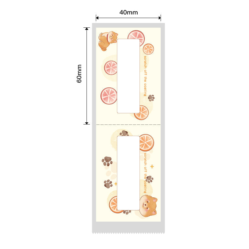 NB471 - NIIMBOT - B1 / B21 / B3S - TP40*60MM - 115 LABELS PER ROLL -  YELLOW LEMON DESIGN