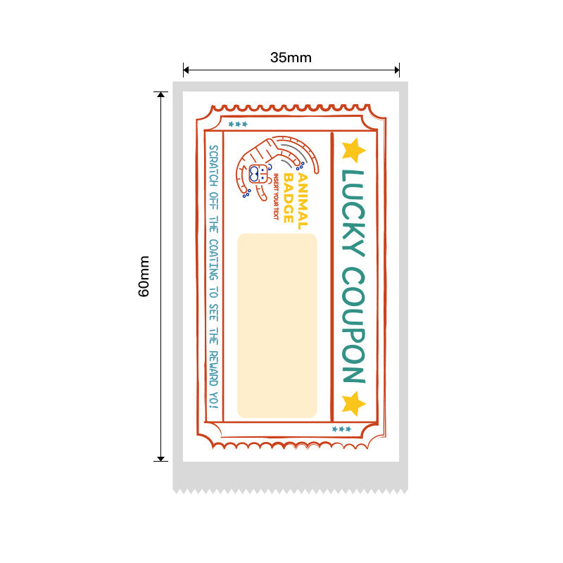 NB472 - NIIMBOT - B1 / B21 / B3S - TP35*60 - 115 LABELS PER ROLL - LUCKY TIGER DESIGN