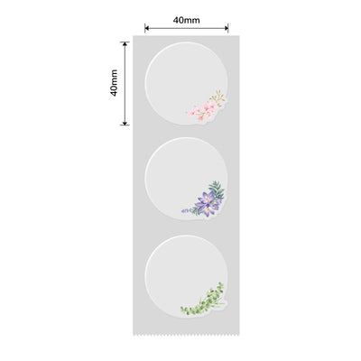 NB474 - NIIMBOT - B1 / B21 / B3S / B4 - 41X41MM - 170 TRANSPARENT WHISPERING FLOWERS LABELS