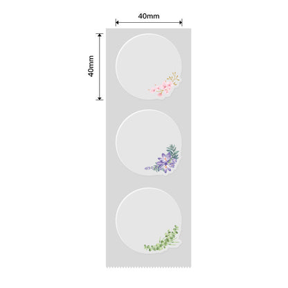 NB474 - NIIMBOT - B1 / B21 / B3S - 41*41MM - 170 LABELS PER ROLL - WHISPERING FLOWERS DESIGN - TRANSPARENT
