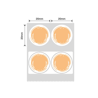 NB475 - NIIMBOT - B1 / B21 / B3S - 42*21MM - 310 ROUND ORANGE THERMAL LABELS