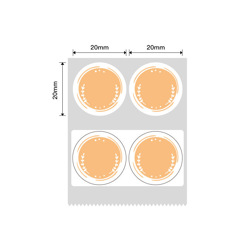 NB475 - NIIMBOT - B1 / B21 / B3S - 42*21MM - 310 ROUND ORANGE THERMAL LABELS