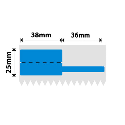 NB487 - NIIMBOT - SLEGS Z401 - TERMIESE OORDRAGETIKETTE - P38*25+36-450 BLOU KABEL 