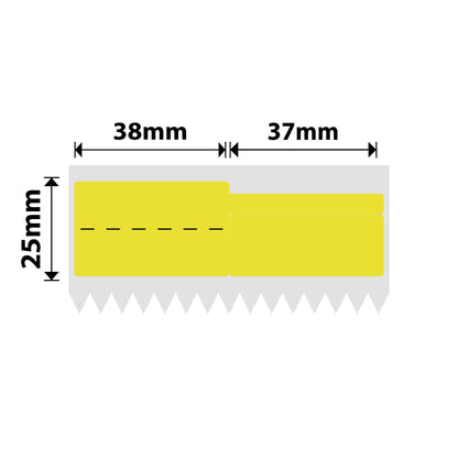 NB492 - NIIMBOT - SLEGS Z401 - TERMIESE OORDRAGETIKETTE - P38*25+37-500 MEERDOELIGE GEEL KABEL 