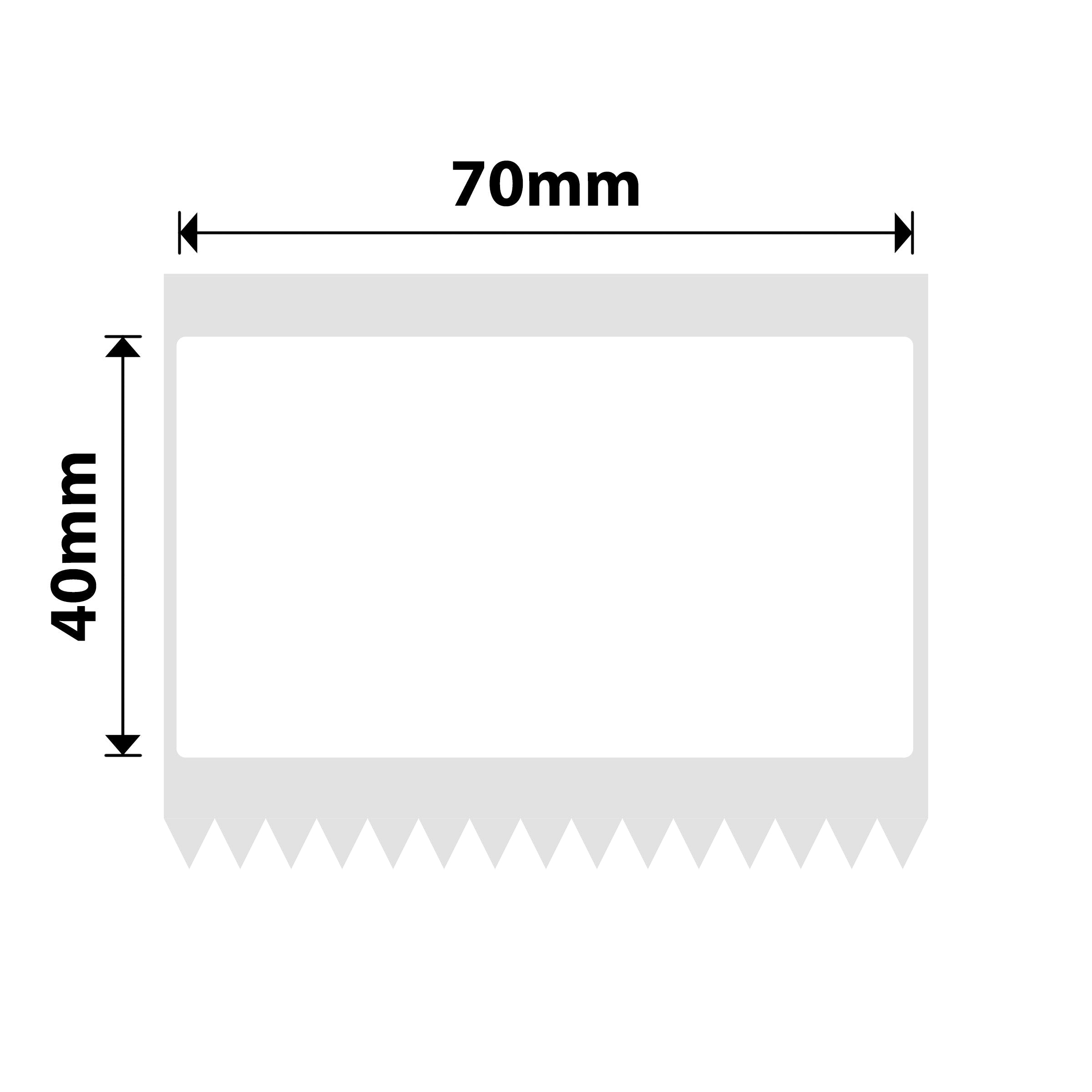 NB508 - NIIMBOT - B3S ONLY - 70*40MM - 180 WHITE THERMAL LABELS