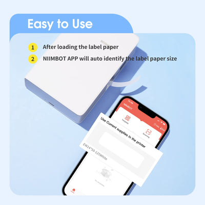 NB382 - NIIMBOT - N1 - BLUETOOTH THERMAL TRANSFER LABEL PRINTER INCL FREE LABEL & RIBBON (14*50MM - WHITE)