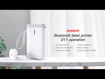 NB100 - NIIMBOT - D11 - PORTABLE LABEL BLUETOOTH PRINTER INCL FREE LABEL ROLL (12X40MM)